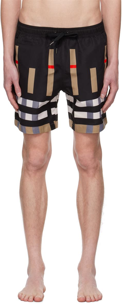 all black burberry shorts